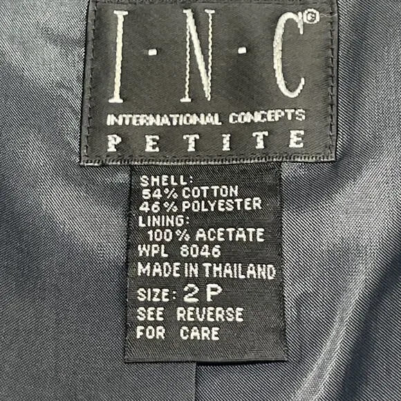 INC International Concepts Womens 2P Gray 2 pc Pant Suit Full Zip Jacket Career - Picture 6 of 13